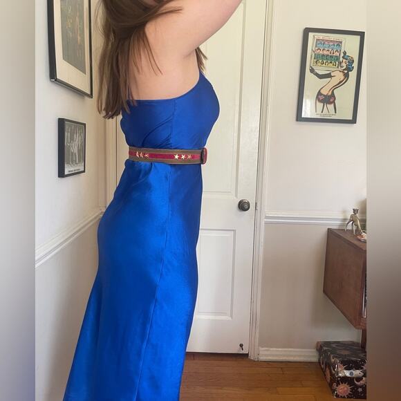 80s Vintage Red and Gold Star Belt